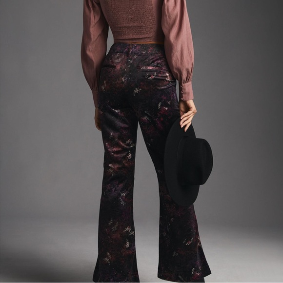 NWT Scotch & Soda Amsterdam 32x32 Winter Edition Velvet High Rise Flared Pants - Picture 8 of 15